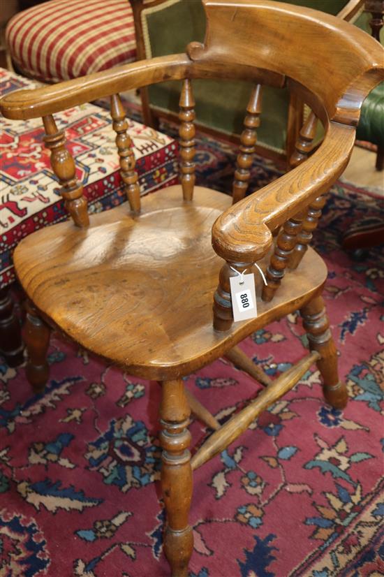 An elm and beech smokers bow chair